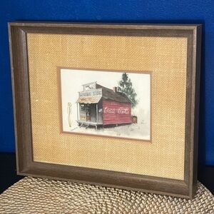 Vintage Ltd. Edition Professionally Framed Coca Cola General Store Signed Print